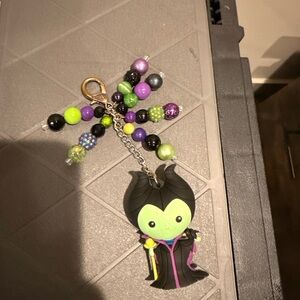 Maleficent Bag charm  with Beaded Charm